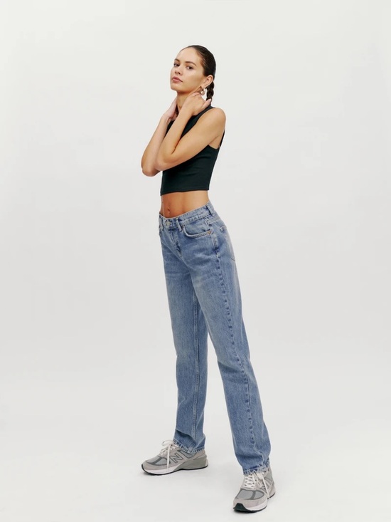 Reformation Denim - Reformation Jeans addison low rise relaxed 26 maldives wash